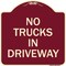 Signmission Driveway No Trucks in Driveway Heavy-Gauge Aluminum Architectural Sign, 18" x 18", BU-1818-24124 A-DES-BU-1818-24124 - alternate 1